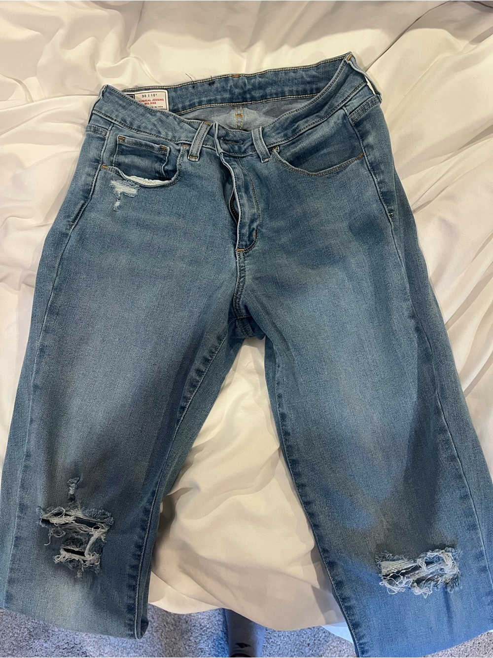 GAP Light Blue Distressed Boyfriend Jeans